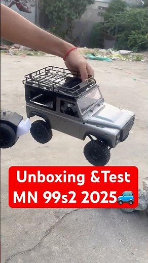 Unboxing &Test A Gray RC Car MN 99s 2.4G 4WD , Land Rover Defender🚙 #rcoffoad
