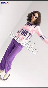 1.6K views · 84 reactions | Sweater Game strong, Print Game Stronger  When life gives you chilly days, throw on a quirky sweater and make it a fashion fiesta!  Rush to your nearest Max Fashion to add them to your wardrobe now! ‍♀️ #MaxFashion #MaxStyleMinPrice #WinterWear #womenssweaters #sweater #WinterStyle | Max Fashion | Facebook