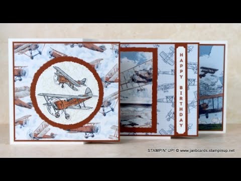 No. 656 Floating Pleated Fun Fold Card - JanB UK Stampin' Up! Independent Demonstrator