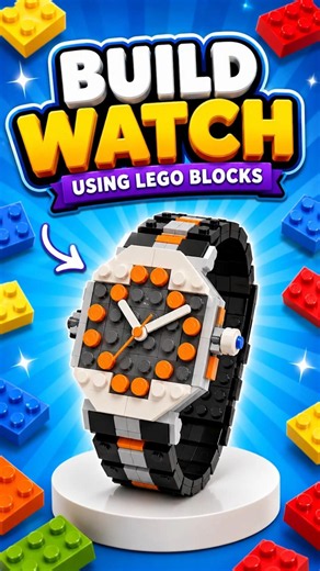 ASMR Lego Watch Step by Step Build ⌚|DIY Building Blocks #asmr #asmrvideo #diy #lego #buildingblocks