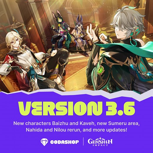 we just can't contain our excitement anymore #genshinupdate #genshin #codashop #mobilegaming | Codashop