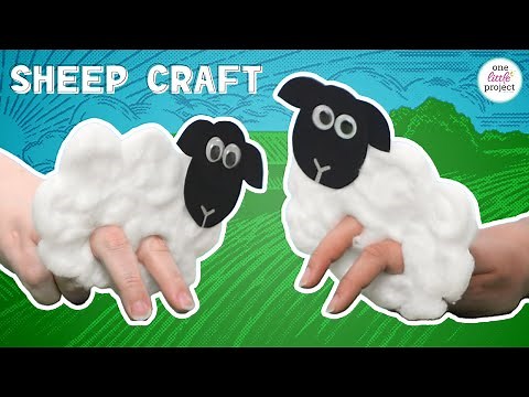 Cotton Ball Sheep Craft | Easy Sheep Puppet for Spring