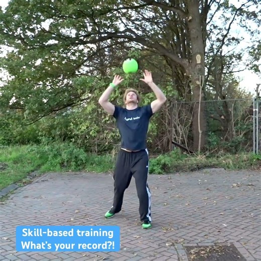 Skill-based training. What’s your record?! Control your body. Progress = Happiness #ball #volleyball