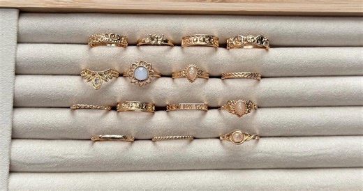 15pcs Stackable Gold Ring Set, Gemstone & Rhinestone Rings, Lovers Stacking Ring , Layered Rings, Midi Rings, Stacking Rings for Her, Crown - Etsy