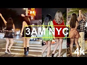 NYC Nightlife 2AM–3AM | Single Ladies’ Late Night Street Scenes & City Vibes in 4K (2025)