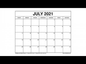 Printable July 2021 Calendar Templates with Holidays - VL Calendar
