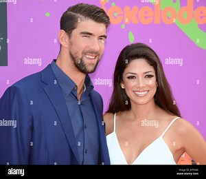 Michael Phelps Nicole Johnson attends 2017 Nickelodeon Kids' Choice Sports Awards Pauley Pavilion Los Angeles,California July 13,2017 Stock Photo - Alamy