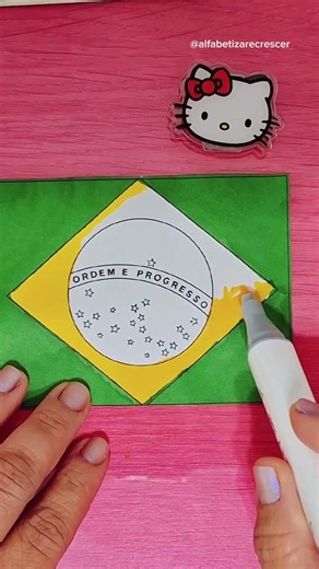 How to paint the Brazilian flag and the meaning of its colors.