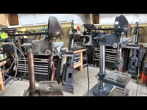 1940s Delta DP220 14" drill press restoration and taping head installation