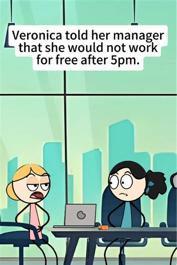 Veronica told her manager that she would not work for free after 5 pm#animation #work #manager #worklife #veronica