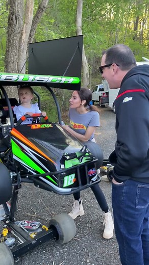 Young Brexton Busch's First Racing Lesson with Dad Kyle Busch