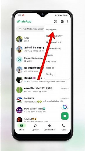 Whatsapp par group kaise banaye 2025 | How To Create WhatsApp Group #shorts​ #whatsapp​