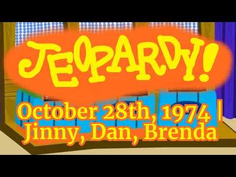 Art Fleming Jeopardy! | Jinny, Dan, Brenda | October 28th, 1974 (Audio Only)
