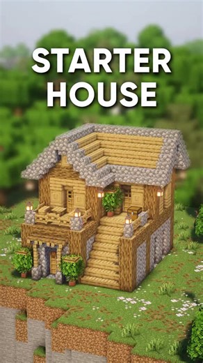 Akira | Minecraft Tutorial: Easy Starter House 🏠 ▬▬▬▬▬▬▬▬▬▬▬▬▬▬▬▬▬▬ 🔍 Version • Java Edition 1.21.0 🌳 Resource Pack • Crops 3D • Ores 3D... | Instagram