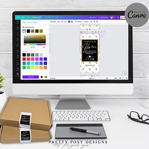 Elegant Box Label Template: Printable Packaging Sticker (Canva Editable)