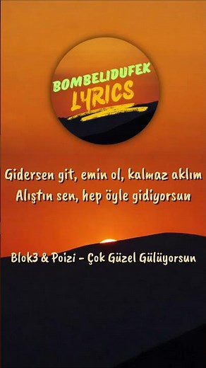 Blok3 & Poizi - Çok Güzel Gülüyorsun (Sözleri / Lyrics Video) #explore #music #arabeskrap #keşfet