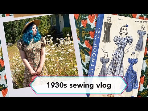 Sewing my oldest vintage pattern (from 1938) | Vintage sewing project + sew with me