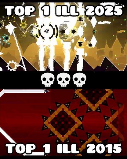 Top 1 impossible levels list of 2015 VS 2025 #geometrydash #gd #games #gaming #music