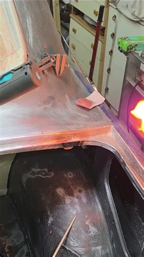 Ford Consul Boot Gutter Repair #automobile #restoration #carrestorationproject #brazing #dentpuller