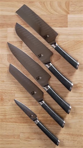 5.6K views | The @shuncutlery Shiranami Series  Dual Core Damascus VG10 & VG2 Alternating Stainless Steel 60-61 HRC Micarta Handle Stainless Flared Bolster and End Cap Available at cutleryandmore.com | Cutlery and More | Facebook