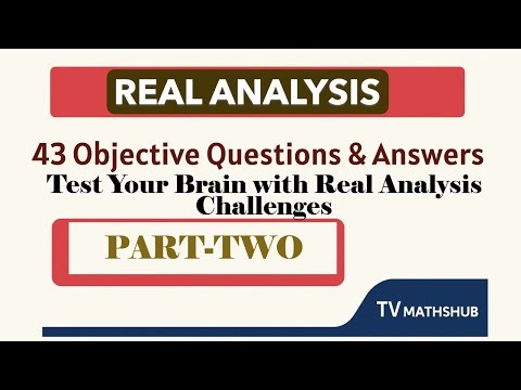 Real Analysis MCQs Part 2: 43 Objective Questions with Solutions for Competitive Exams | TV Math