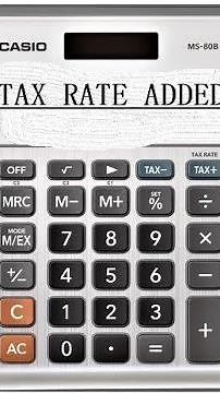 How to set tax % on Casio MS-80B calculator. works for most casios.