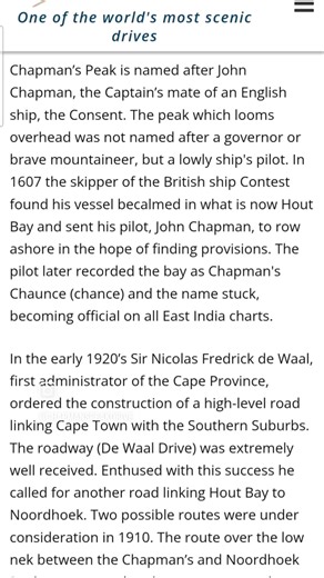 🚥 OPEN 🚥 Read more about the history of Chapman's Peak Drive on our website, as it has some great information and not just there to help you check the operational status of the road. Head over to the link in our bio. Tell us in the comments what you may have learned. For all updates on opening times or any changes always check our website first www.chapmanspeakdrive.co.za or give us a follow on social media. #chapmanspeakdrive #chappies #chapmanspeak #chapmanspeakdrive #DiscoverHoutBay #houtba