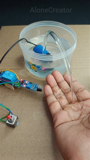 DIY Automatic Water Tap Using IR Sensor! #dcmotor #tech #schoolproject
