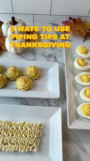 90K views · 256 reactions | Your piping tips can do more than just desserts! Here are 3 savory ways to use piping tips to elevate your Thanksgiving tablescape 旅✨ Any we missed? | Wilton Cake Decorating | Facebook