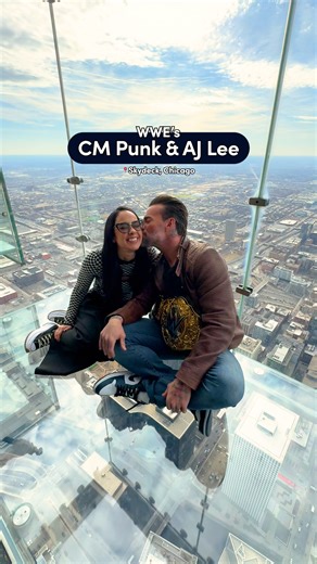 WWE’s CM Punk and AJ Lee are gearing up for Elimination Chamber tomorrow, and they took things to new heights ahead of the big night. Before stepping into the ring, they stopped by Skydeck at Willis Tower to test their nerves on The Ledge, standing 103 floors above the city with nothing but glass beneath their feet. Chicago’s highest view delivers unreal skyline sights and a straight-down look at the streets below. Definitely not for the faint of heart. 🔗 Tap the link below for more info on Eli