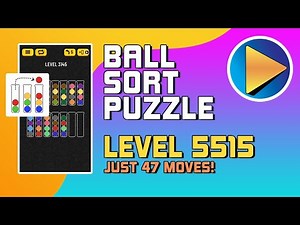Ball Sort Puzzle Level 5515 Walkthrough [47 Moves!]