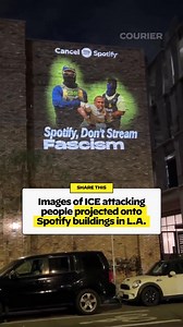 Spotify is under fire for running recruitment ads from #ICE, including offers of $50,000 signing bonuses and $60,000 in tuition perks. Users are furious, pointing to ICE’s violent raids, detention of children, and use of terms like “dangerous illegals” in its ad copy. Protests erupted in LA, where activists projected images of ICE brutality onto Spotify’s office buildings. Independent labels like ANTI- and Epitaph are calling Spotify out, while the “Don’t Stream Fascism” campaign urges users to 