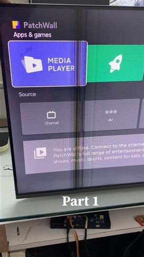 Mi Tv 43 inch lining Problem ll Mi Led Tv43 inch ￼Vertical line Problem ( ￼Part 1 ) #shorts