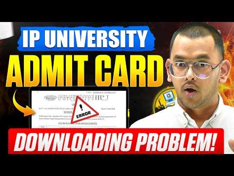 IPU CET Admit Card Not Downloading? 😱 “Invalid” Error Fix 2026 | IPU Admit Card 2026 Not Opening? 🚫