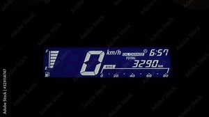 Loading the electronic bike dashboard when the ignition is turned on.