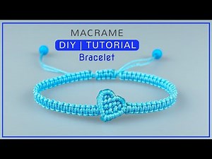 Simple heart friendship bracelet making ideas | Macrame bracelet easy tutorial for beginners