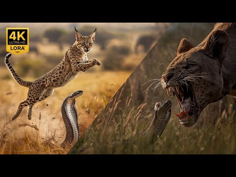 Serval’s Deadly Precision: Cobra Fight + Tragic Lioness