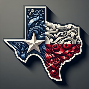 State of Texas and Flag | Waterproof, UV Resistant, Vinyl Sticker Decal - Etsy