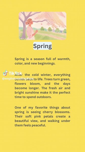 Spring #english #englishlearning #englishreading #englishspeaking #englishlistening #englishlesson #englishtips #englishlanguage #englishclass #