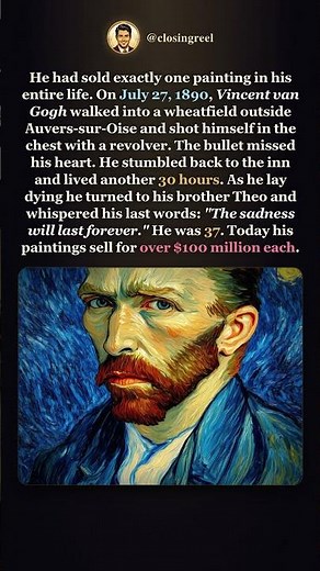 Van Gogh's Last Words: "The Sadness Will Last Forever" #shorts