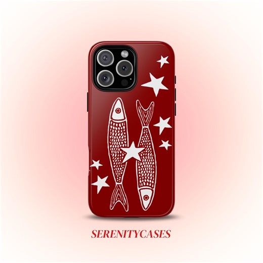 Star Sardine Red Phone Case, Cute Coastal Grunge, Y2K Cool Girl Aesthetic Gift iPhone Pro Max 17 16 15 14 13 12 Samsung Galaxy S26 S25 S24 - Etsy