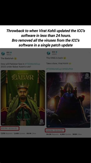 Ek inning me system update kr diya #viratkohli #t20worldcup #indvspak