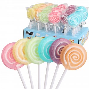 [Hot Item] Multi Colored Fruit Flavored Spiral Lollipop Twist Candy Helix Lollipop Candy