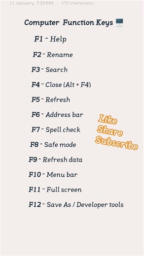 #Computer#Basics#Functionkeys#pc