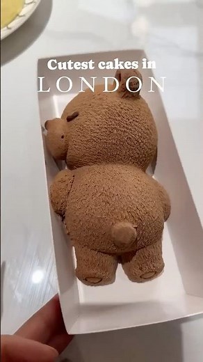 The cutest cake in London (I felt bad eating him!) 🐻🥺#LondonFood #TooCuteToEat #Number79 #london