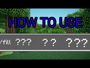 Tutorial on how to use the fill command