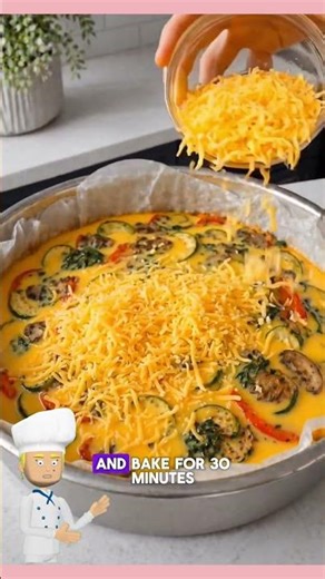 Sweet Potato Veggie Crust Bake🍠 #baking
