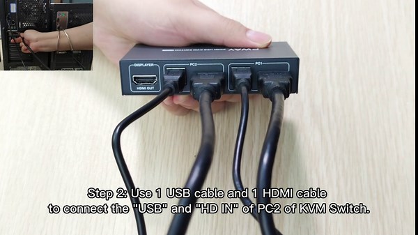 Amazon.com: KVM Switch HDMI 2 Port, 4 USB 2.0 Hub, UHD 4K@30Hz, Support Wireless Keyboard and Mouse, No Power Require, with HDMI and USB Cables : Electronics