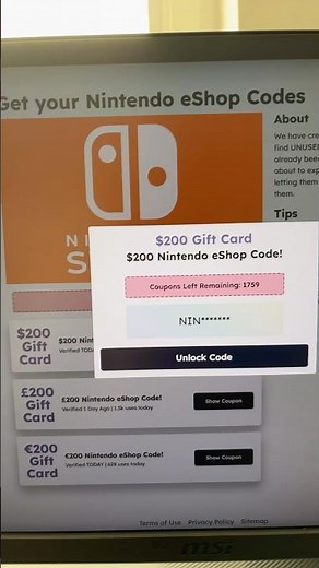 Free Nintendo eShop Codes 2025 — Real Gift Cards