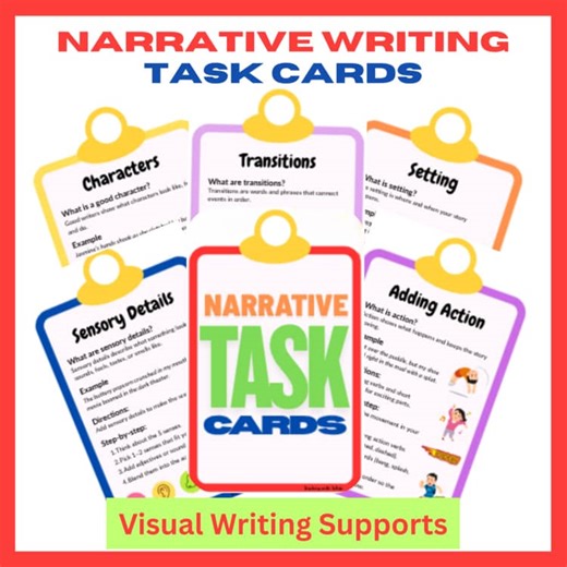 Narrative Writing Focus Skill Task Cards